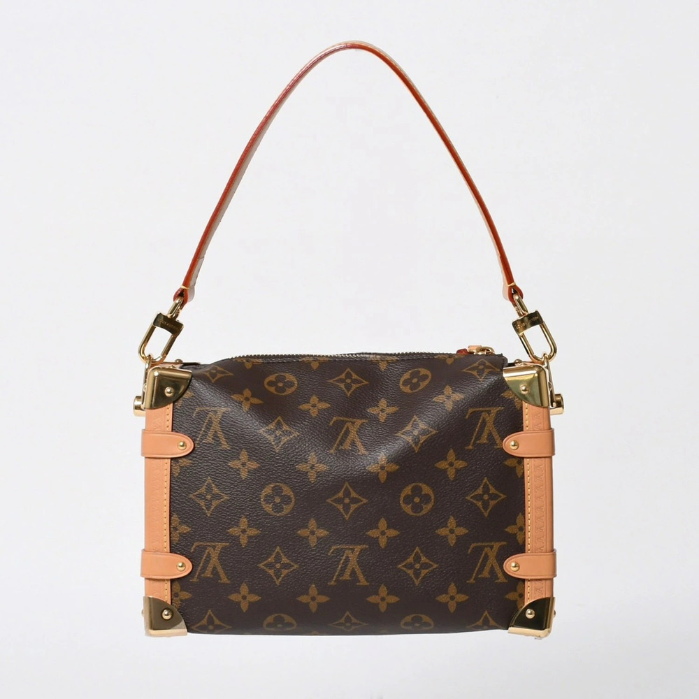 Louis Vuitton Trunk Side Monogram Shoulder Bag Brown